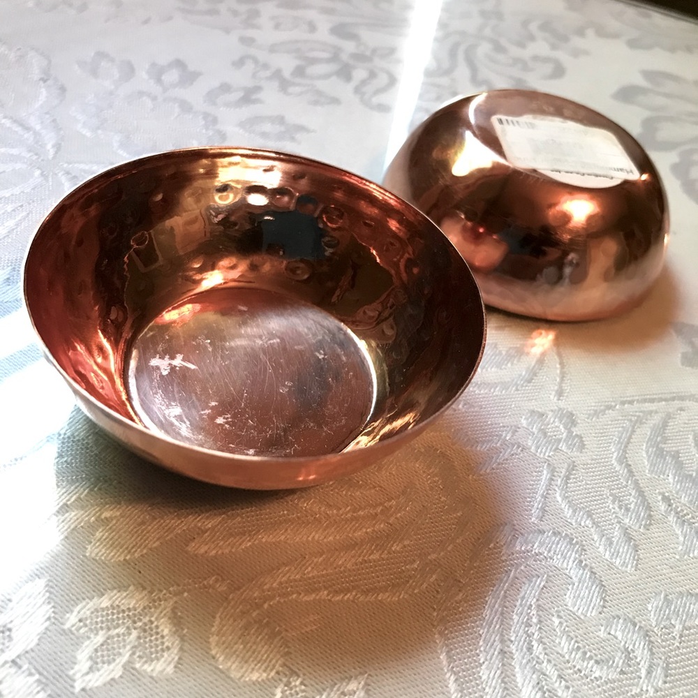 Hammered Copper Pinch Bowls